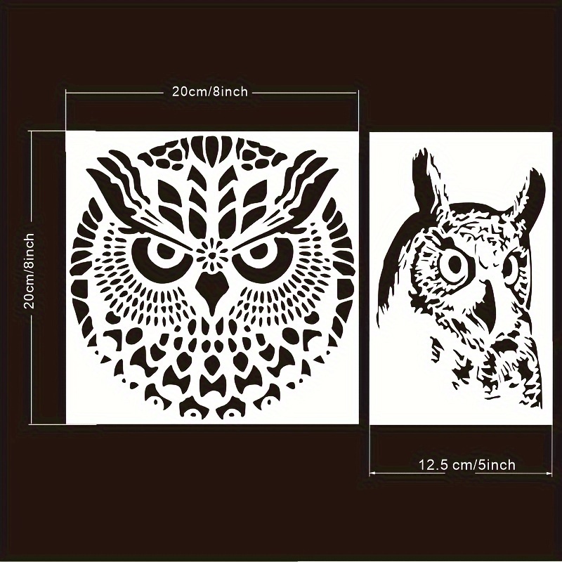 Stencil For Painting Reusable Owl Animal Stencils Template - Temu