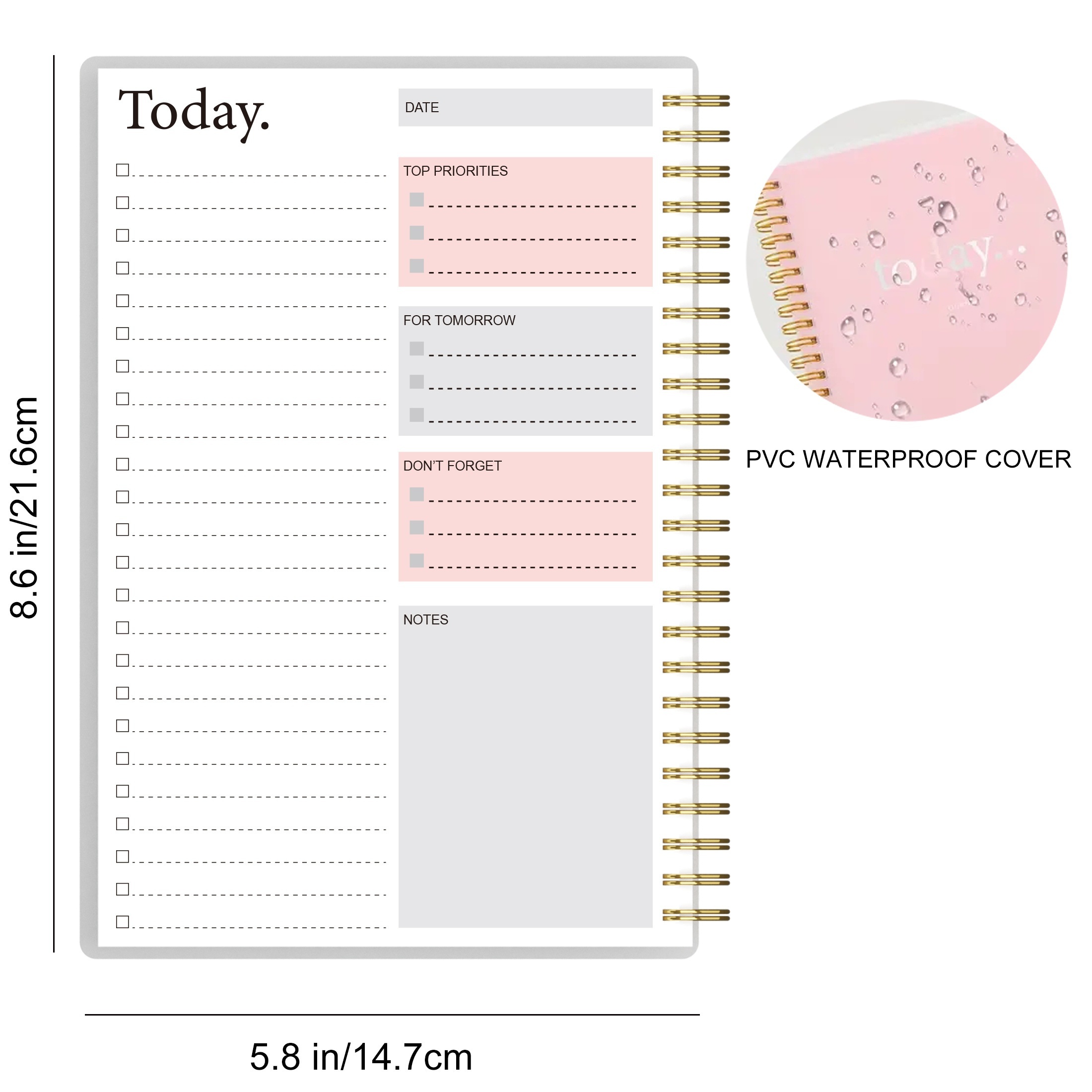 Simplified Daily Notebook Undated List Checklist Planner - Temu