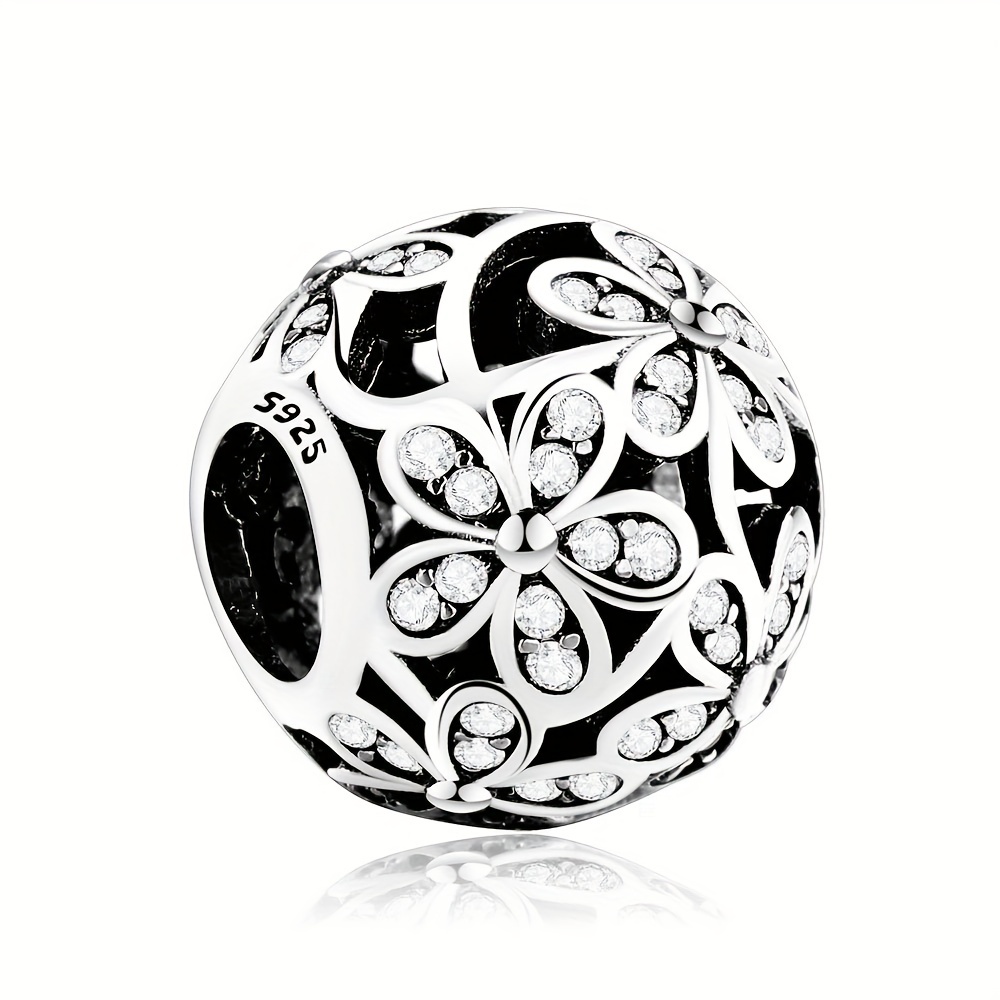 

Fashion 925 Sterling Silvery Flower Charm Bead Fit Original Brand Charm Bracelet