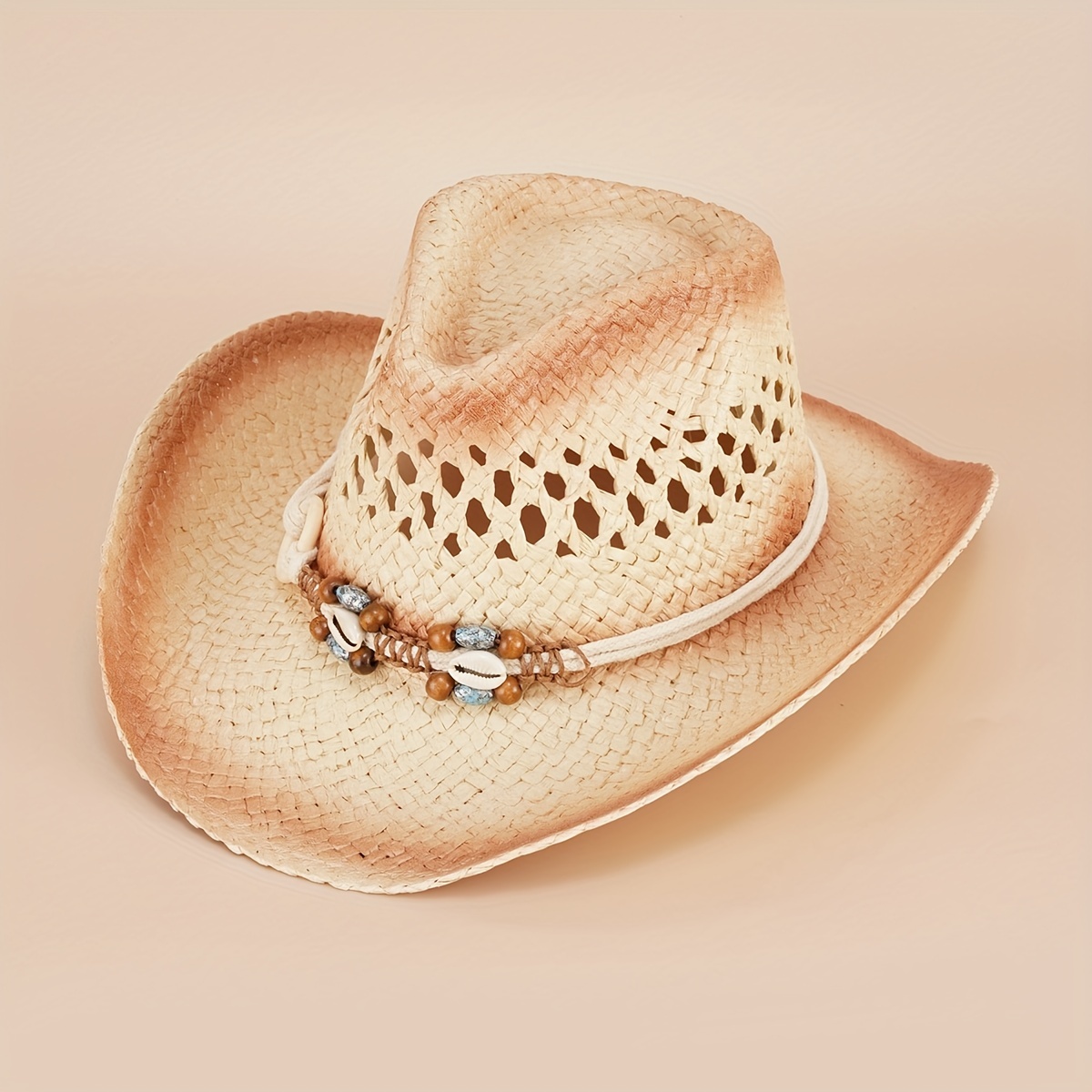 Denim Straw Hat Western Outdoor Sun Protection H