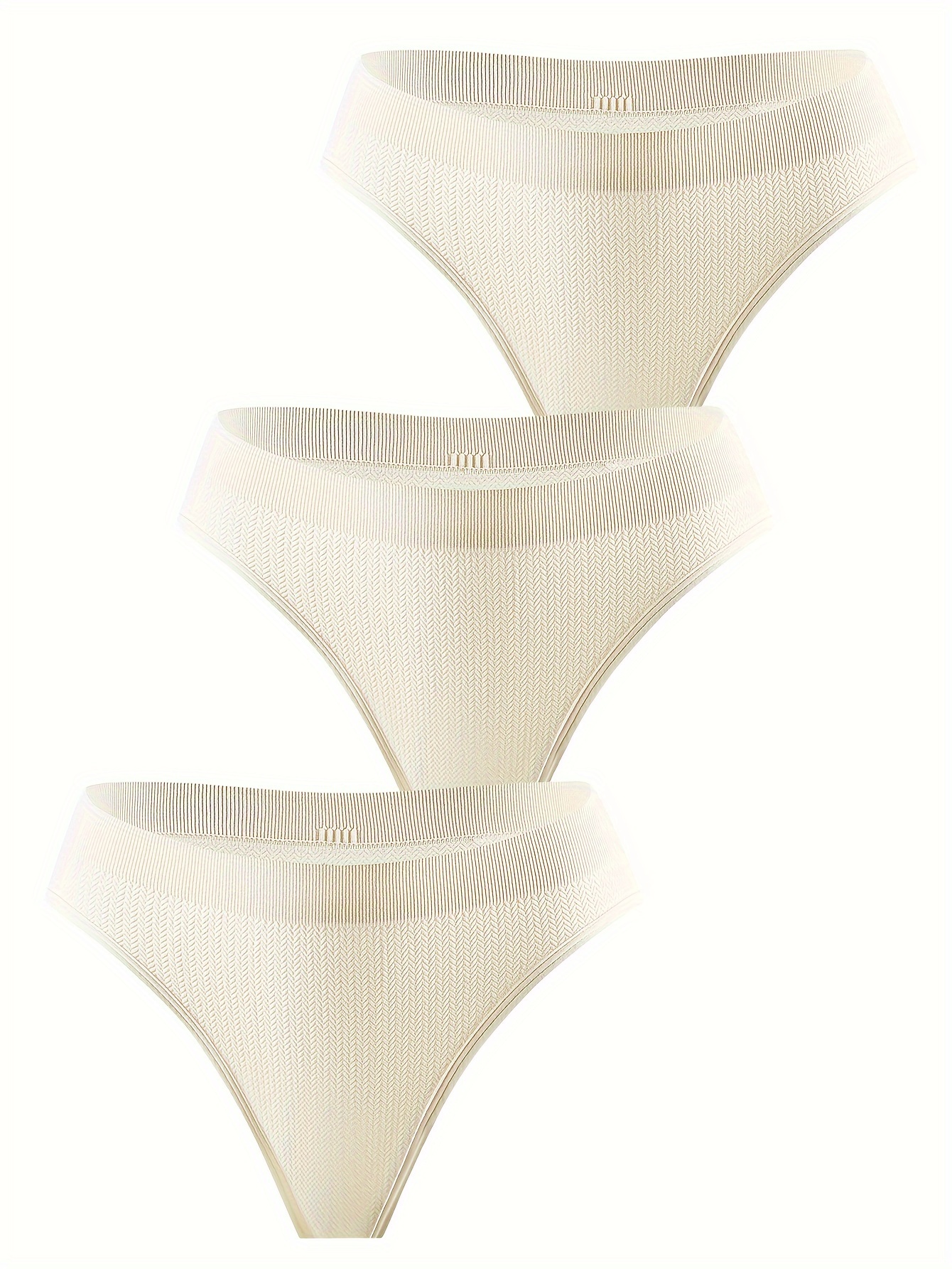 Plus Size Simple Panties Set Women's Plus Solid Textured - Temu
