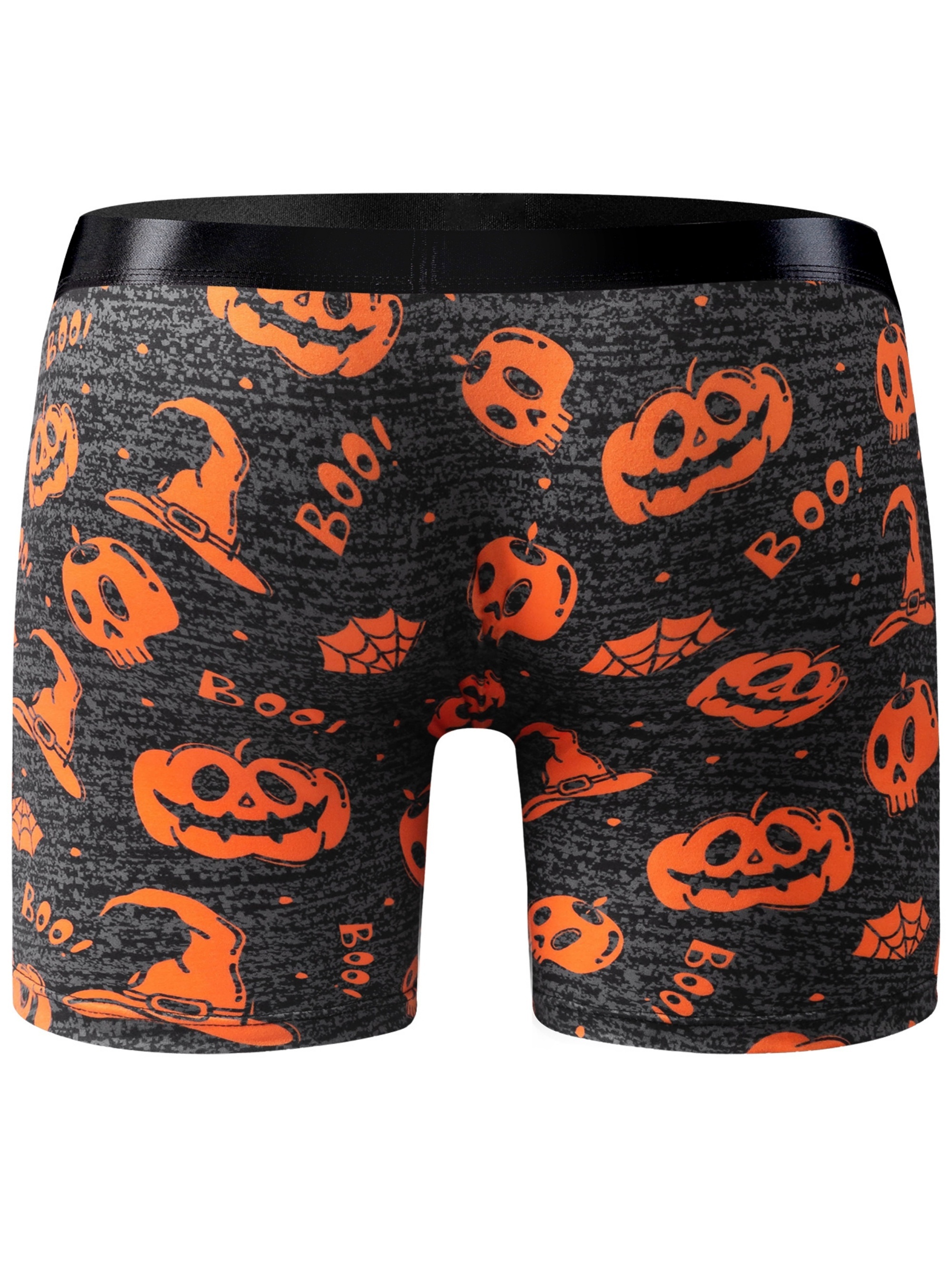 CRAZYBOXER Men's Underwear Disney Nightmare Before Christmas Halloween  Pumpkin Non-slip waistband Soft Boxer Brief Distortion-free 