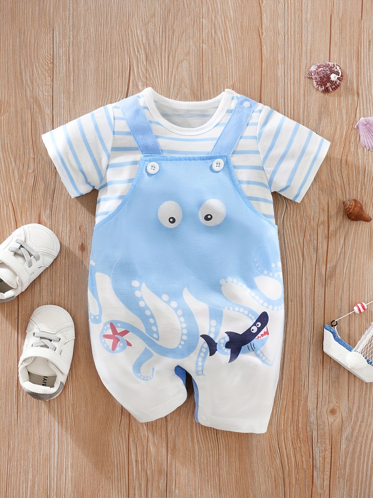 Baby Boys Cute Cartoon Pattern Short Sleeve Romper Jumpsuit Clothes -  Clothing, Shoes & Jewelry - Temu