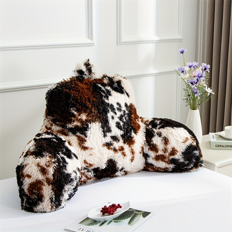 Lamb Velvet Reading Pillow With Portable Handle For Adults