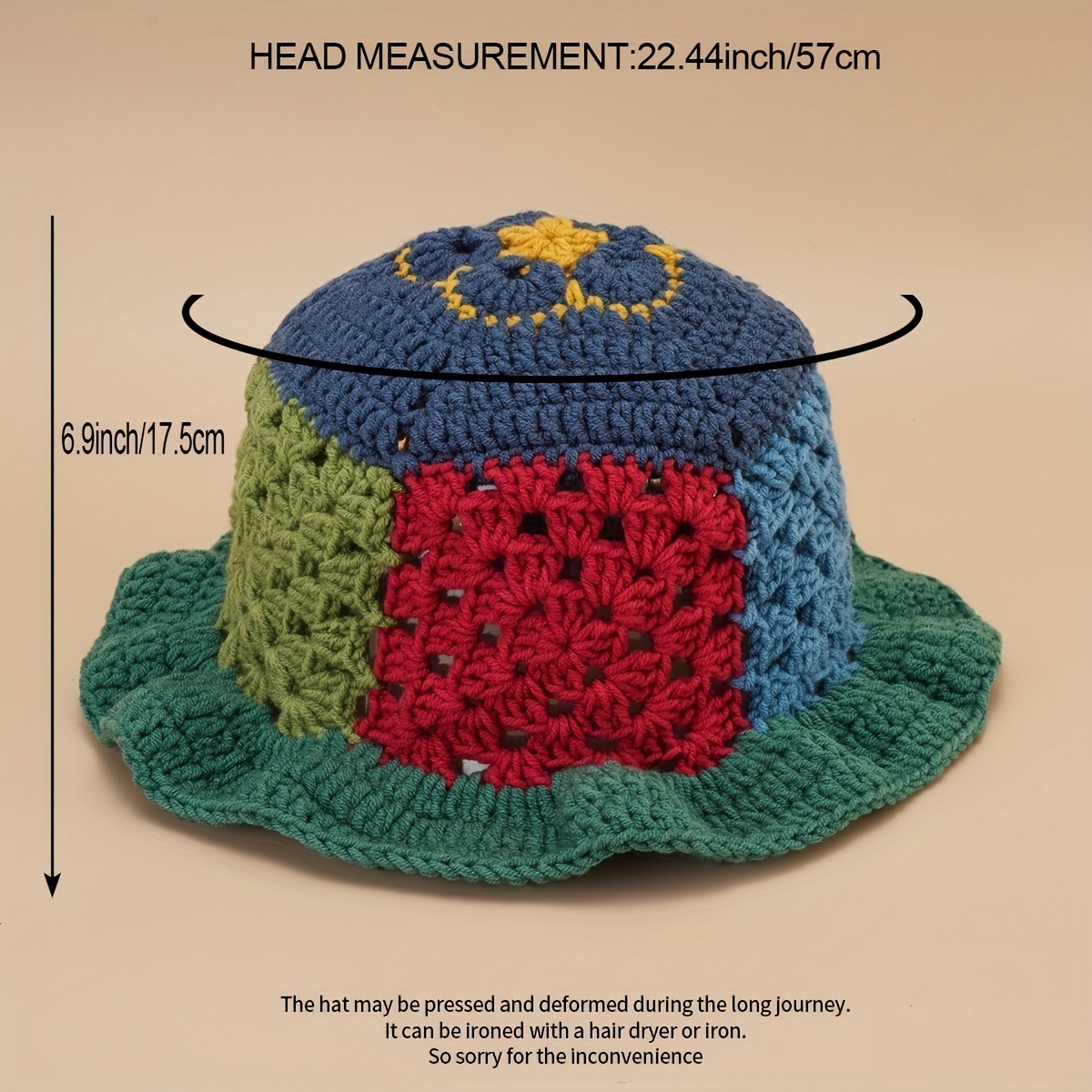 Top Quality Flower Knit Bucket Hat Women Fashion Crochet Fisherman