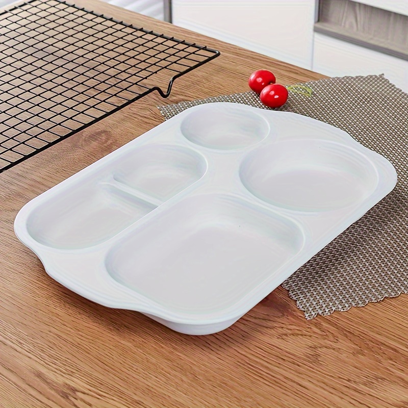 Inyahome Wheat Straw Plastic Divided Plates for Adults School