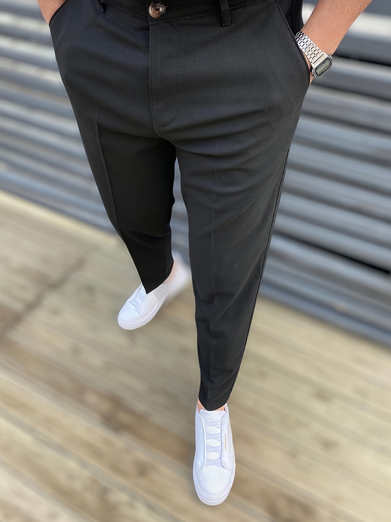 Generic Men's Slim Fit Summer Thin Cotton Ankle-Length Pants Men Fashion  Leisure Versatile Haren Gray Black Green Trousers | Jumia Nigeria