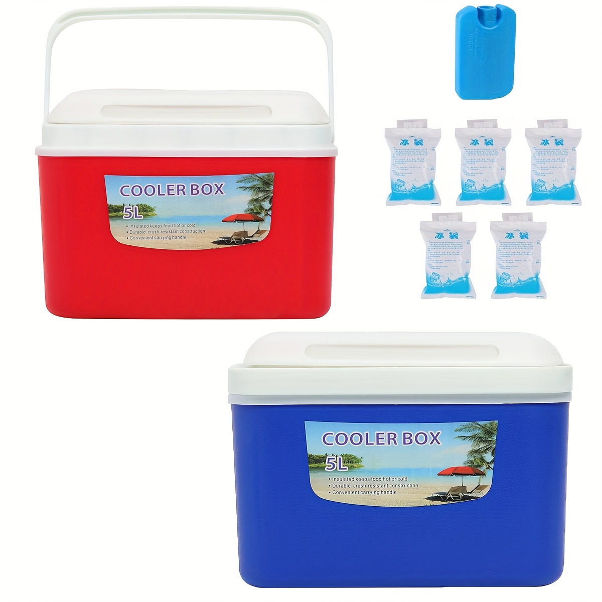 1pc Portable Cooler Box Insulated Box For Household Outdoor Fishing -  Sports & Outdoors - Temu