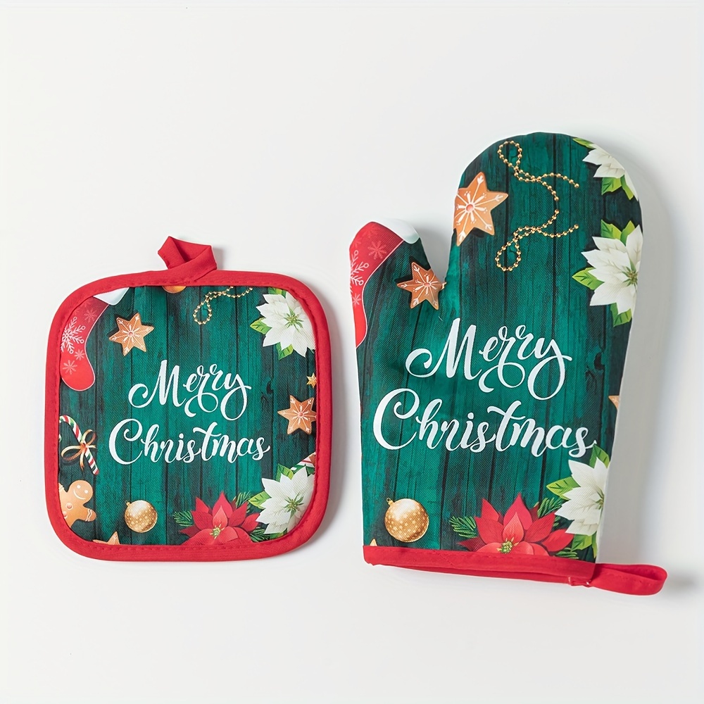 Christmas Tree Oven Mitt Set