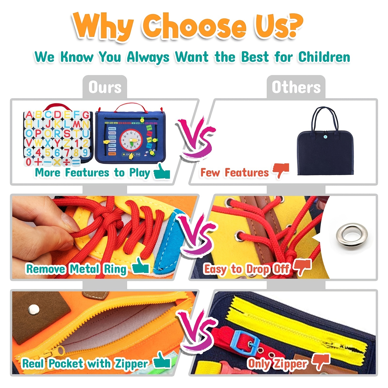Felt Learning Board for Early Education & Training