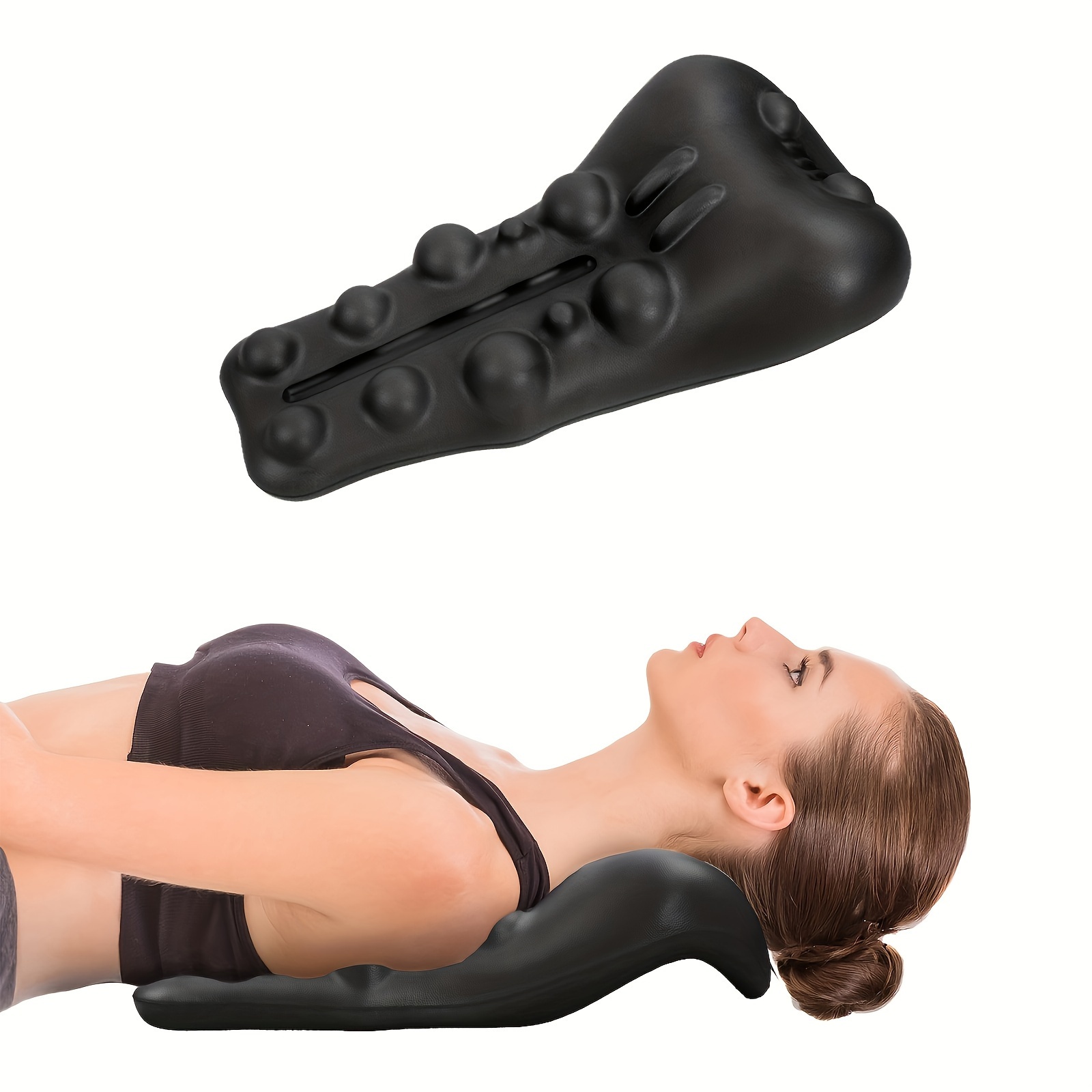 

1pc Neck Shoulder Relaxer, Cervical Traction Device, Yoga Massage Pillow For Cervical Spine Muscle Relaxation