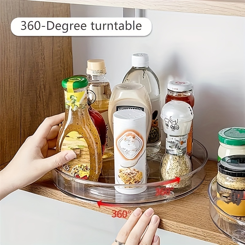 Turntable Kitchen Storage, Rotating Tray Condiments