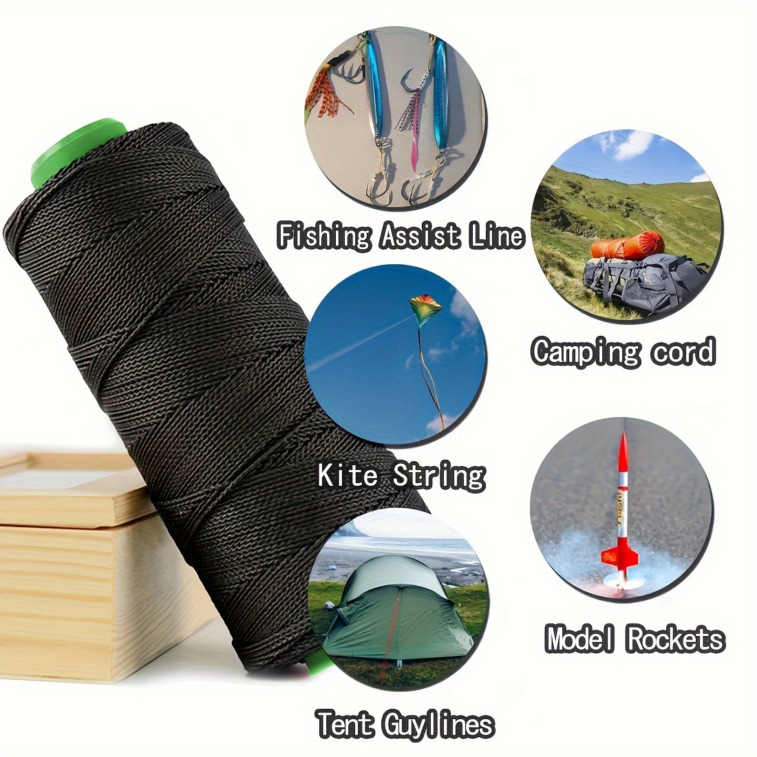 Braid Kevlar Line Fishing Assist Cord Kite Hiking Camping Ropes Made with  Kevlar