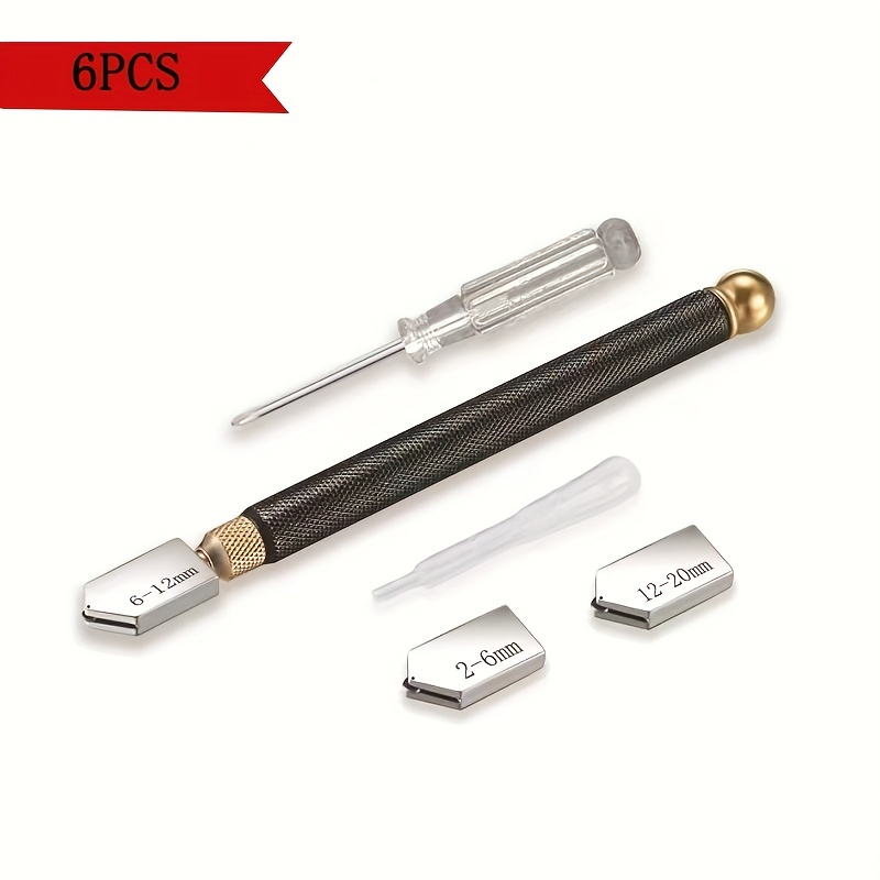  Glass Cutters 2-22mm- Glass Cutter Tool for Thick Glass Tiles  Mirror Mosaic Cutting, Glass Cutting Tool with Aotomatic Oil Feed and  Replaceable 3 Carbide Cutting Heads : Arts, Crafts & Sewing