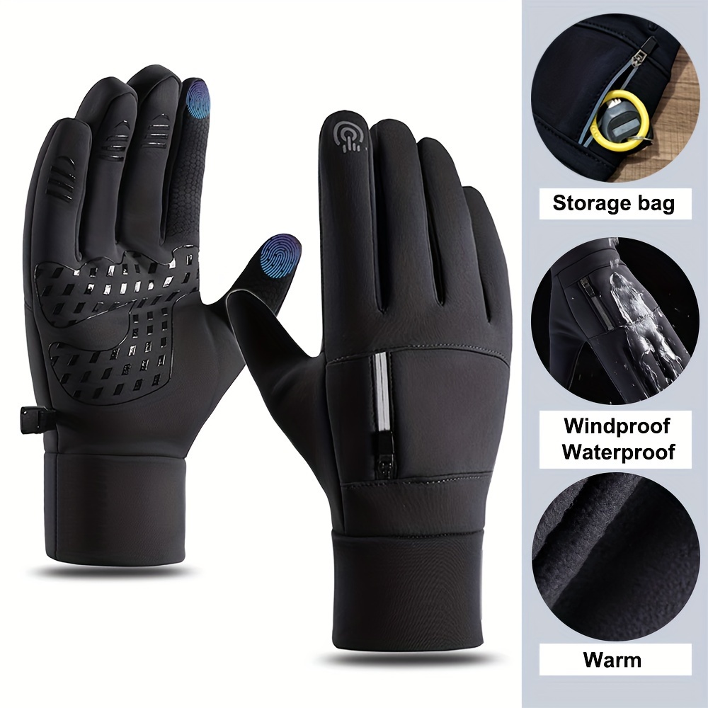 Men's Winter Outdoor Warm Gloves Windproof Waterproof Touch - Temu