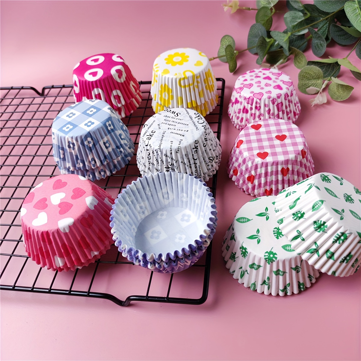 100pcs Muffin Cup Paper Cupcake Baking Cups Greaseproof Cake Liners Kitchen