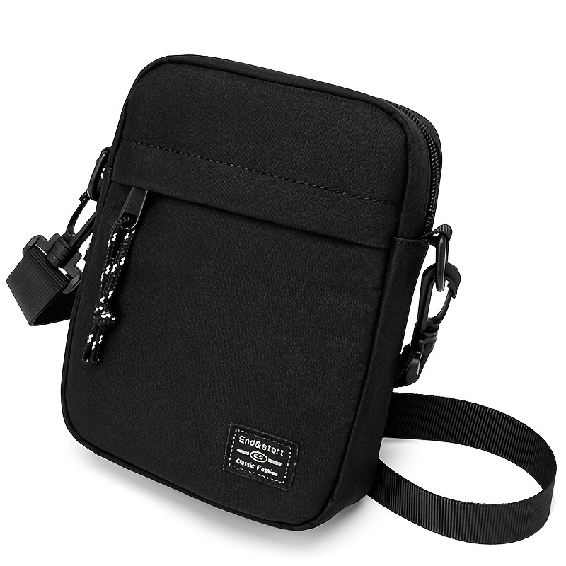 Unisex Letter Patched Messenger Bag Mini Square Bag - Temu