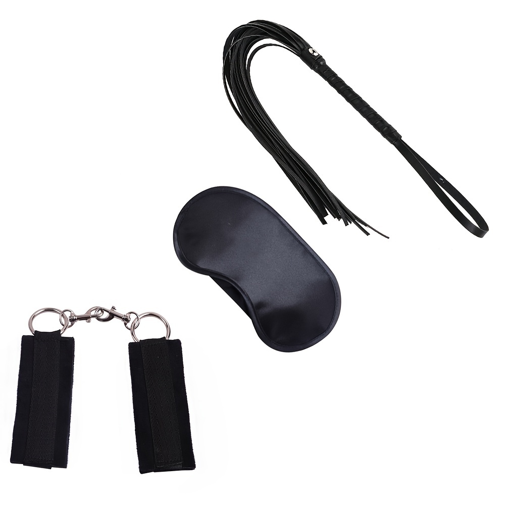 Kit de Bondage sexual para adultos, juego de esposas, látigo, cuerda, venda  para los ojos para parejas, juguetes eróticos, productos, 7 piezas -  AliExpress