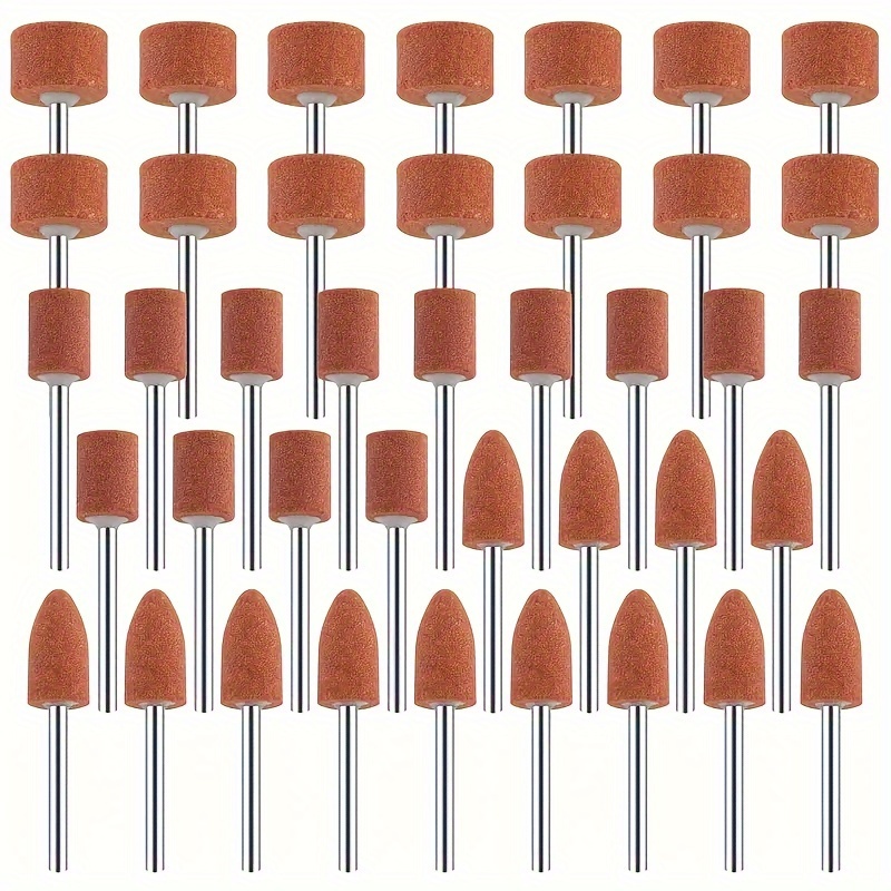 Image of 18pcs /42pcs Grinding Stone Set For Rotary Tool, Sanding Drill Bit With 1/8\" Shank Abrasive Mounted Grinding Wheel Head Additions For Grinding Stones, Jade Polishing, Rust Removal Metal"