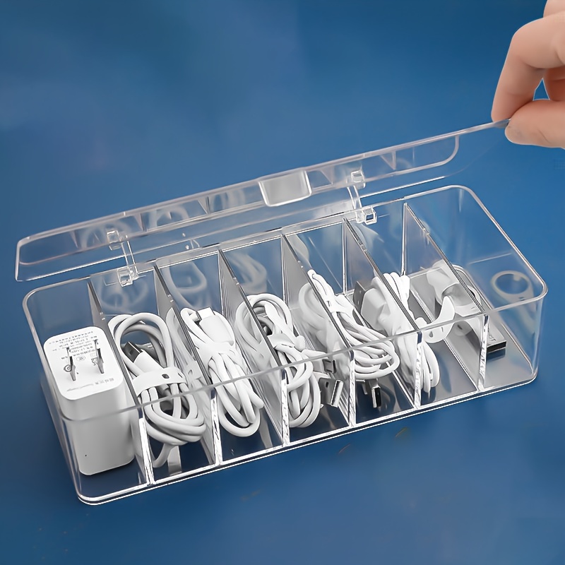 Data Cable Organizer Box Charge Cable Management 7 - Temu
