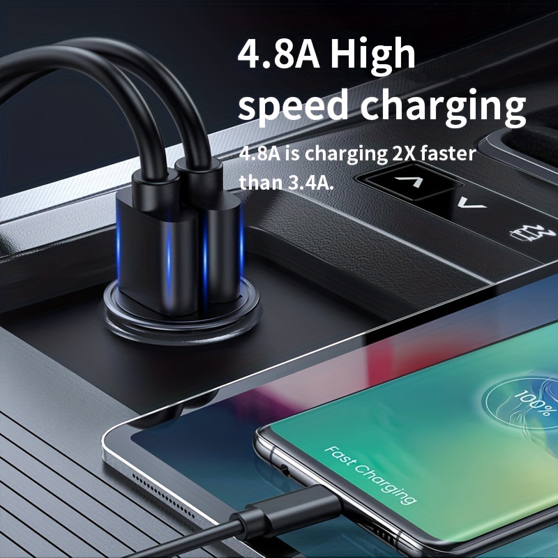 Dual Port USB 3.4A Metal Car Charger