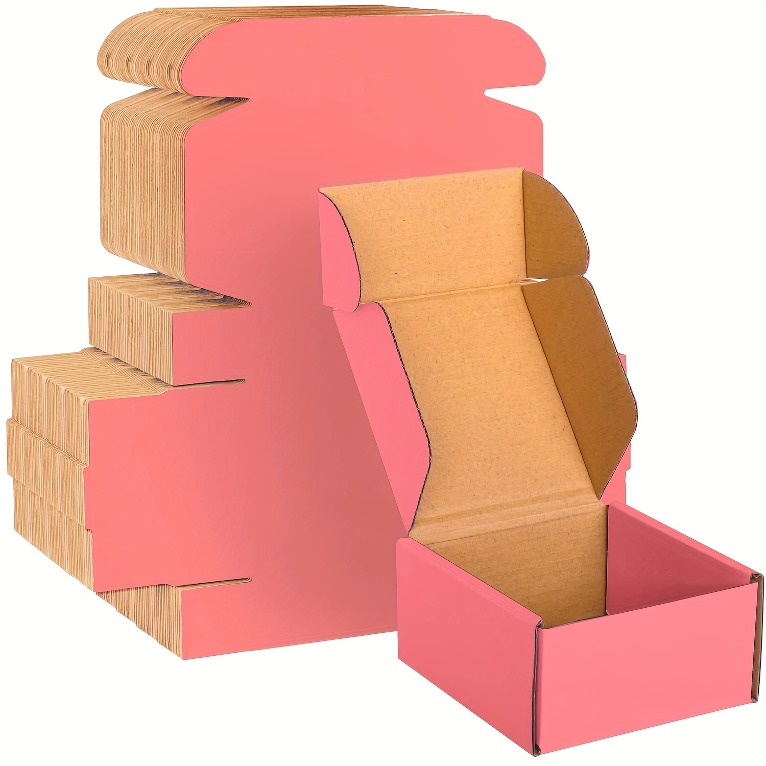  Cajas de cartón, cajas de envío, paquete de 15 cajas de cartón  corrugado reciclables, cajas de regalo pequeñas para envío, correo,  embalaje de regalos, 6 x 6 x 2 pulgadas (negro) 