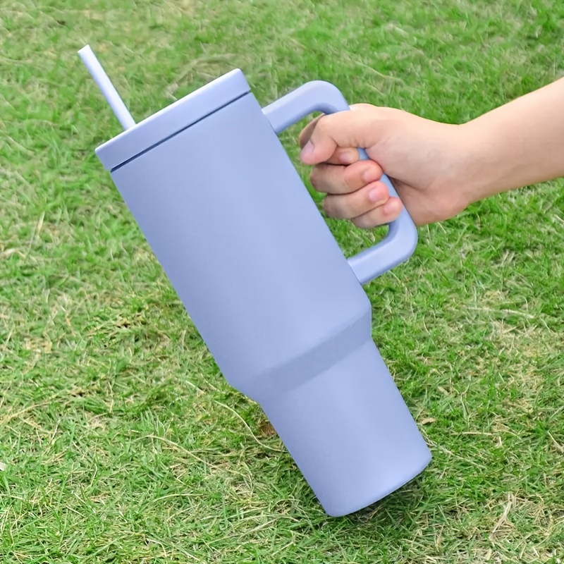 1pc Stainless Steel Insulated Bottle, 40oz Baby Blue Thermos Cup, For  Outdoor, Car