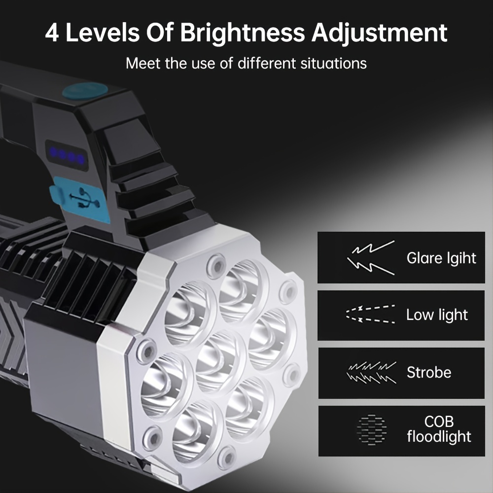 Linterna frontal LED potente, luz de trabajo COB, XPE, impermeable, imán,  batería integrada de 18650, para pesca, Camping, con regalo, 8000LM