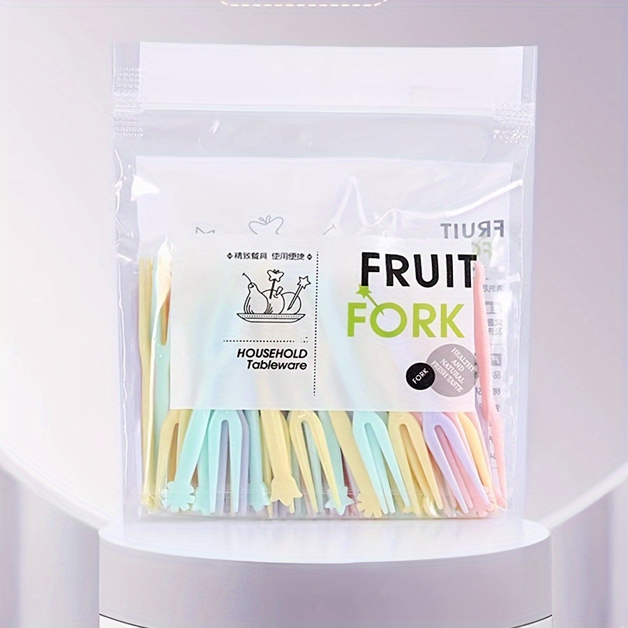 Fruit Fork Set Fruit Pick Holiday Birthday Party Disposable - Temu