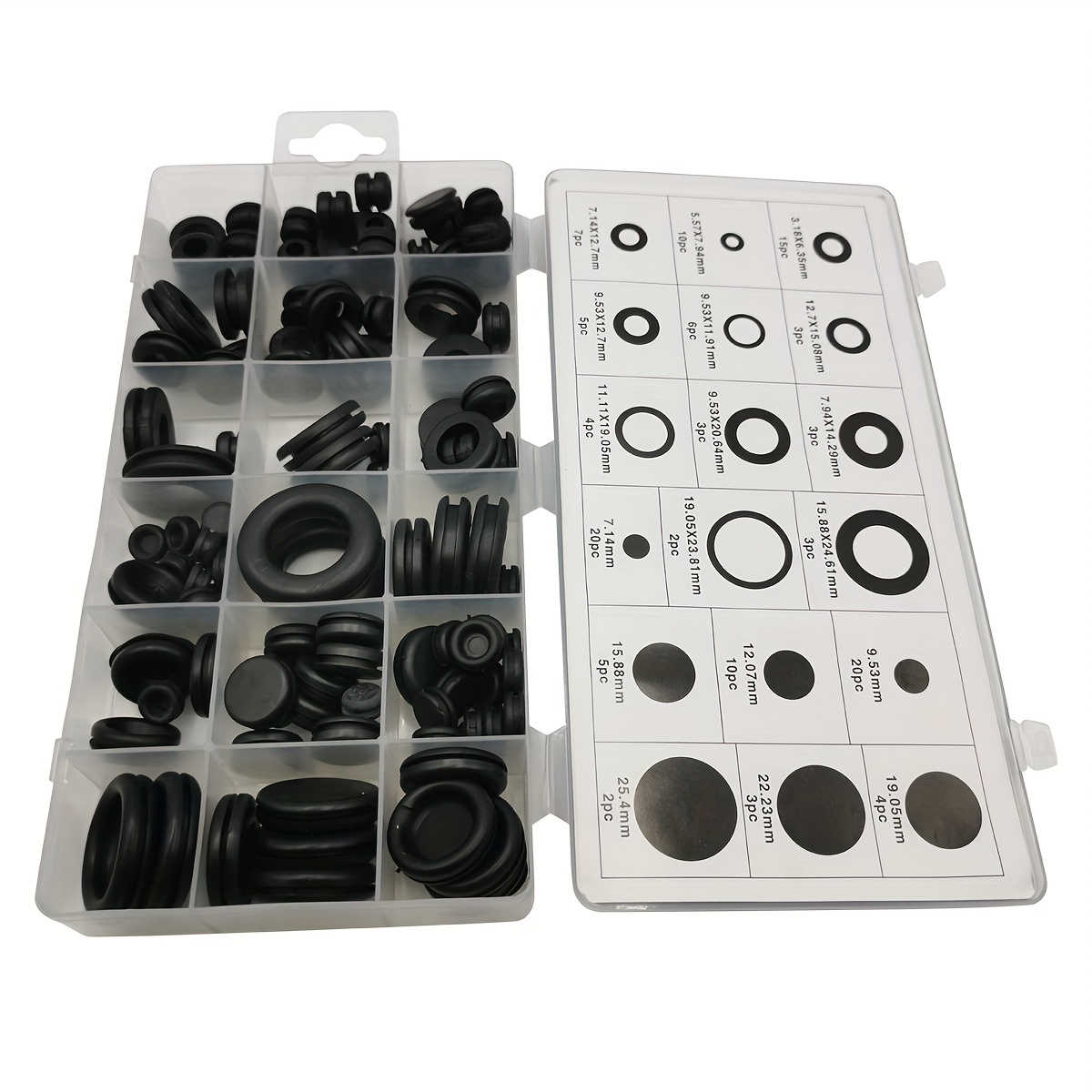 Kit de 125 Tapones de Goma para Cables y Agujeros