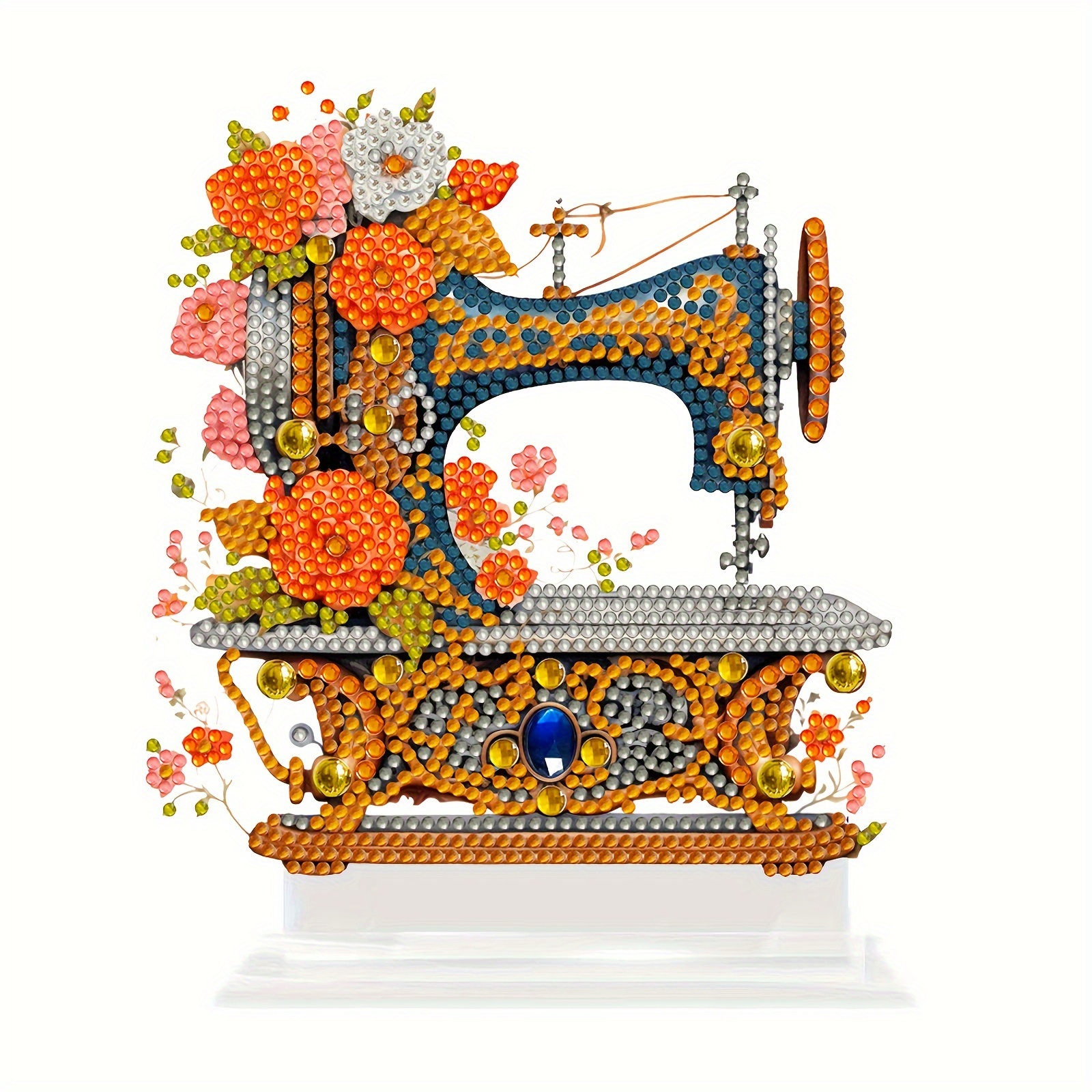 5d Painting Kit, Crystal Rhinestone Sewing Machine Kit For Adults