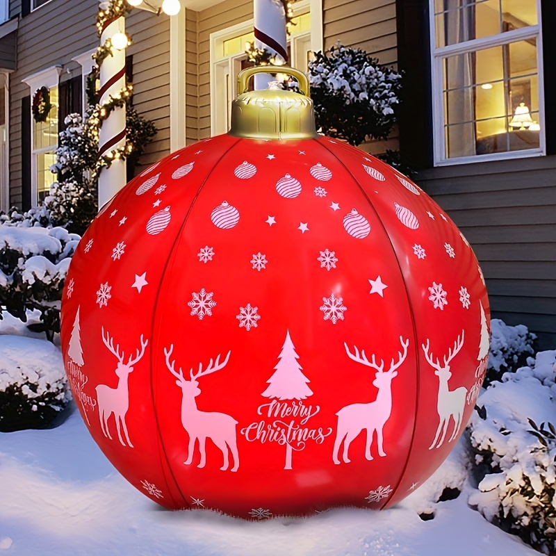 Pvc Inflatable Christmas Ball, Large Outdoor Inflatable Christmas ...