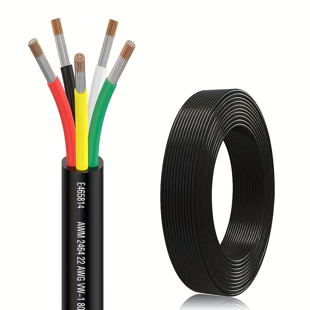 22awg 0.3mm² Electrical Wire 5 Core Extension Cable Ul2464 - Temu Canada