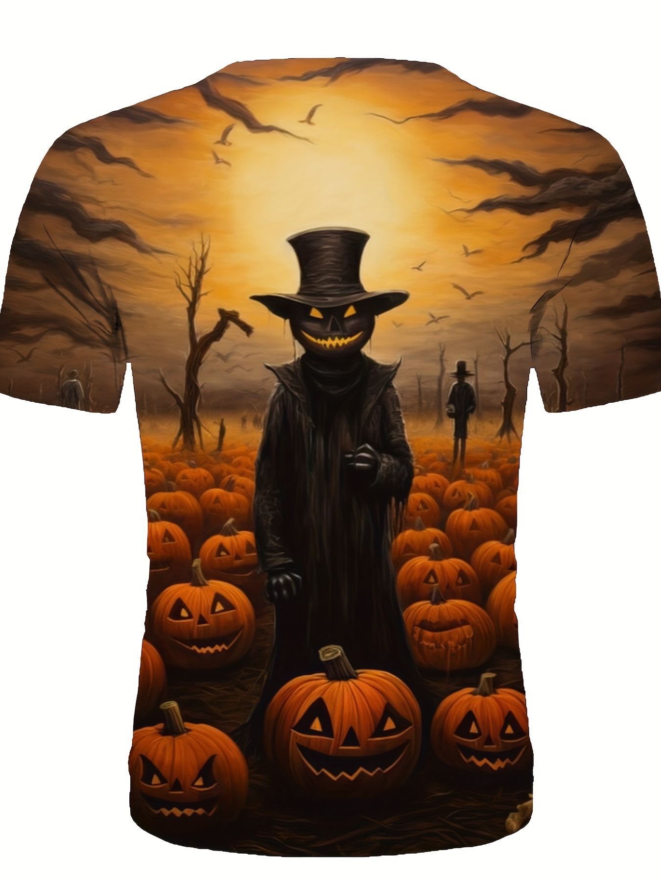 Men's Fashion Casual Anime halloween Pumpkin Graphic Print - Temu