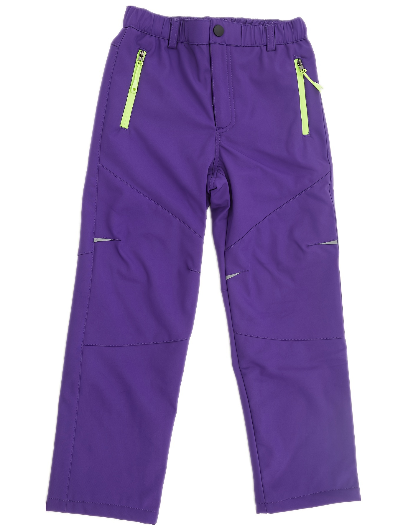 Women Ski Pants Waterproof Softshell Polar Fleece Winter Russian Snow Pants  Windproof Snowboard Warm Trousers Pants Color: Purple, Size: XL