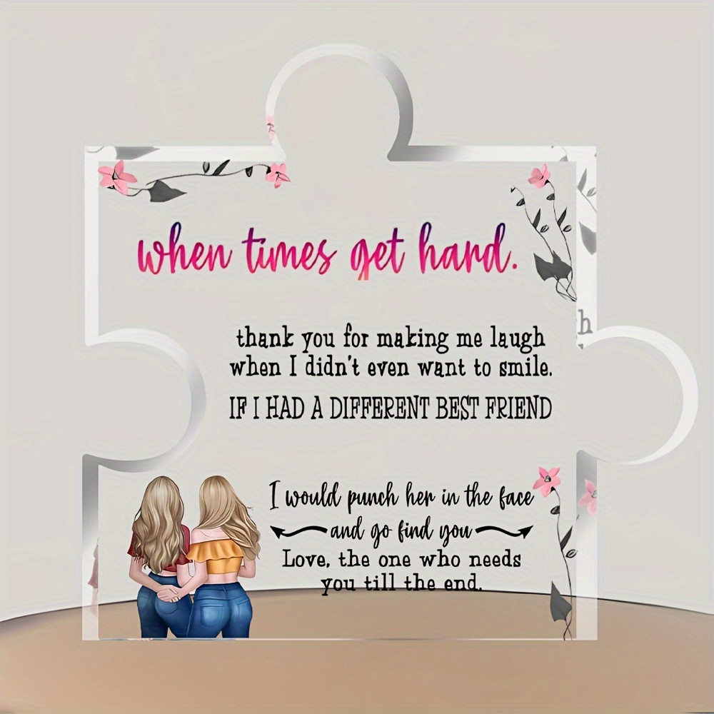 Best Friend Birthday Gifts For Women, Unique Bestie Gift Ideas, Bestfriend  Bff Work Bestie Friendship Gift For Female, Mothers Day Gifts, Acrylic  Decoration Sign, Room Decoration, Aesthetic Room Decor, Bedroom Decor 