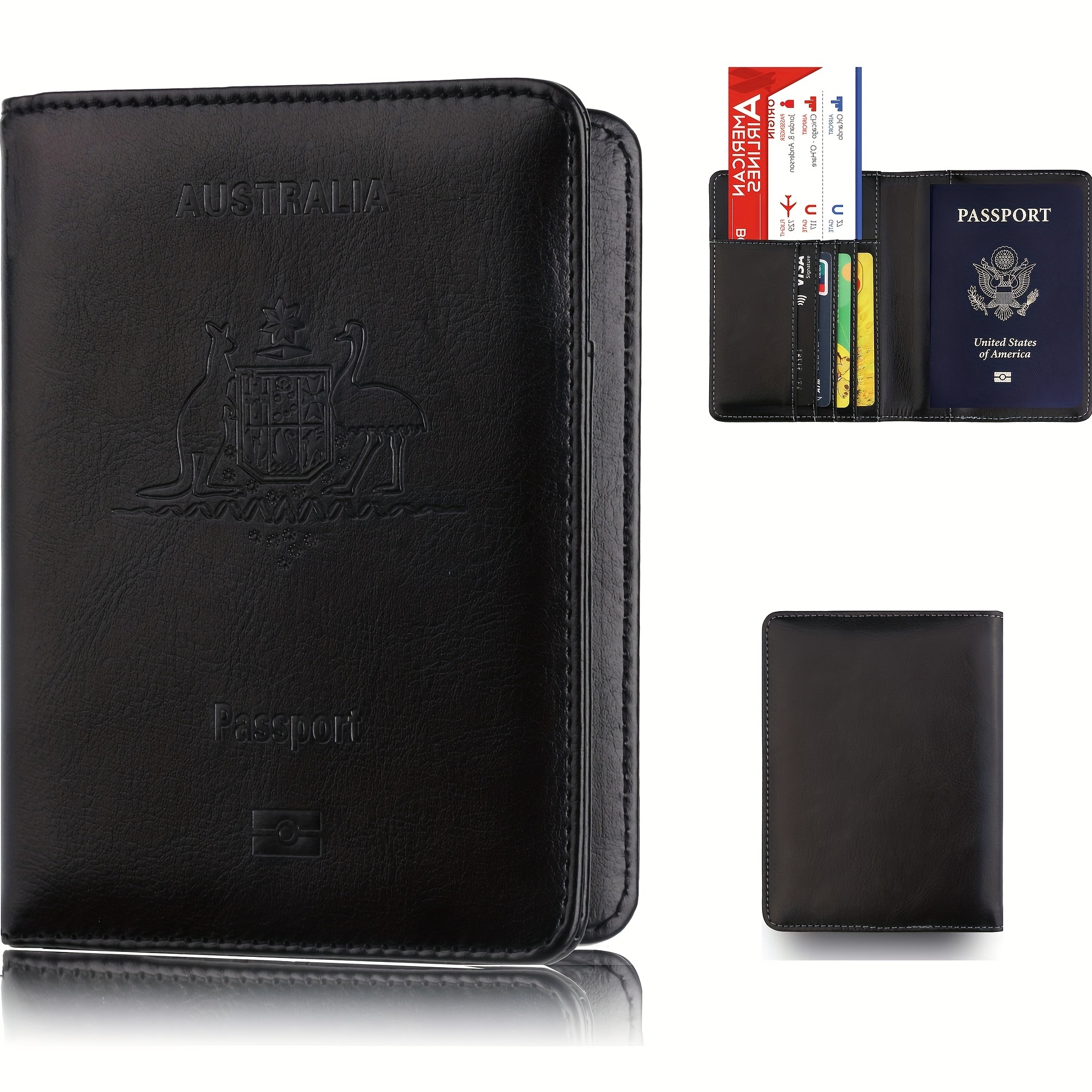 Kangaroo Leather Passport Wallet