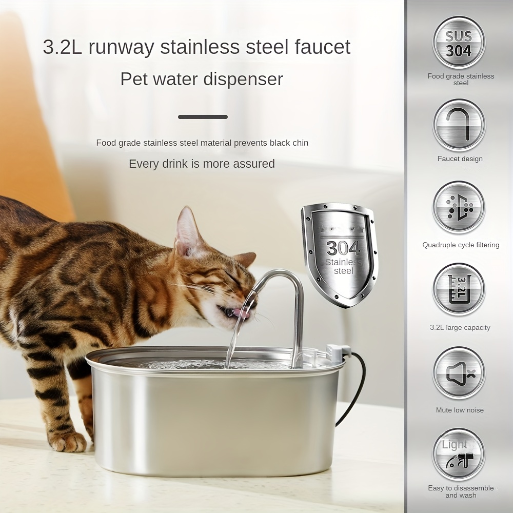 Pet Wasserspender, 3L Großraum-Automatik-Katzenwasserspender Hund  USB-Ladewasserspender - Temu Germany