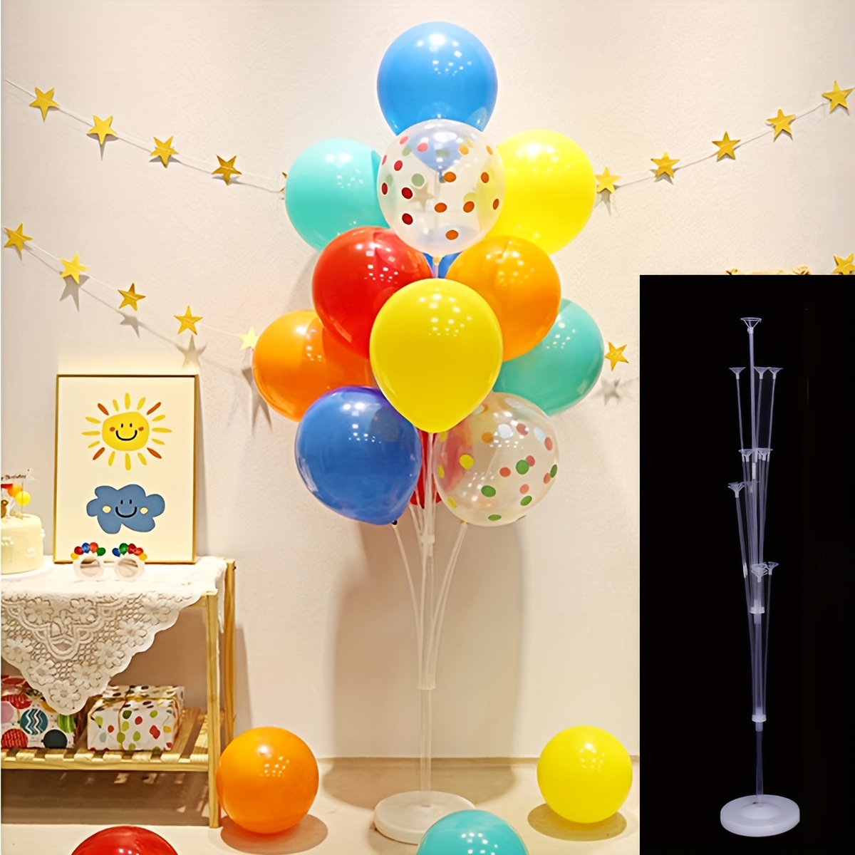 Set Centro Mesa Globos Kit Soporte Decoración Festival - Temu