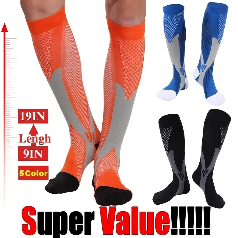 Professional Knee High Compression Socks Non slip Grips - Temu