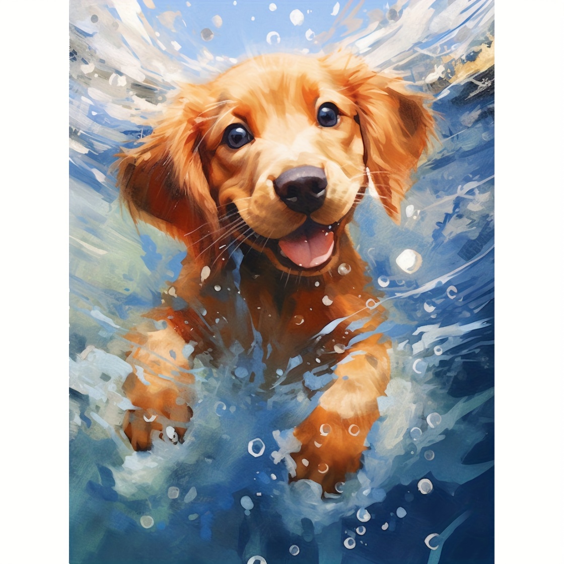 5D Diamond Painting Little Puppy and Presents Kit