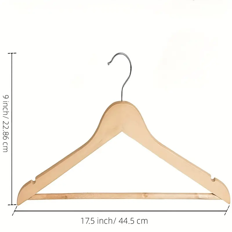 Wooden Clothes Hangers With Grooves - Suit Hangers With 360-degree  Rotatable Hook, Wooden Coat Hangers - Heavy Duty Hangers For Clothes, Jacket,  Shirt, Tank Top, Dress - Dorm And Bedroom Wardrobe Organizer