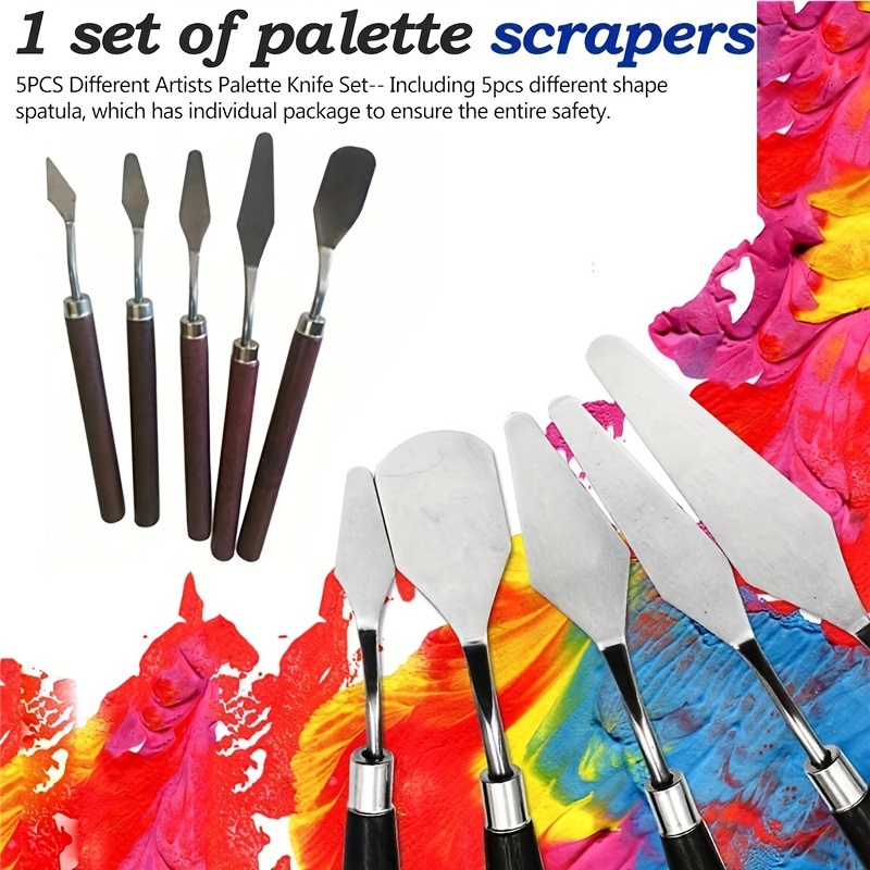 Painting Knife Set, Stainless Steel Palette Knife Stainless Steel Artist  Oil Painting Acrylic Wood Paint Spatula For Palette For Hobby Artist For  Professional 