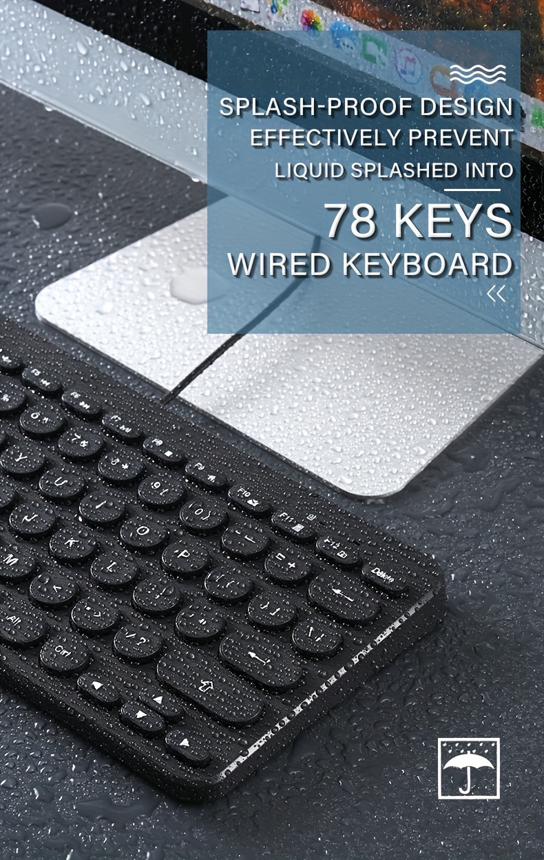 Super mini clavier filaire, taille complète 78 touches petit clavier  portable adapté à une utilisation professionnelle ou industrielle pour  ordinateur