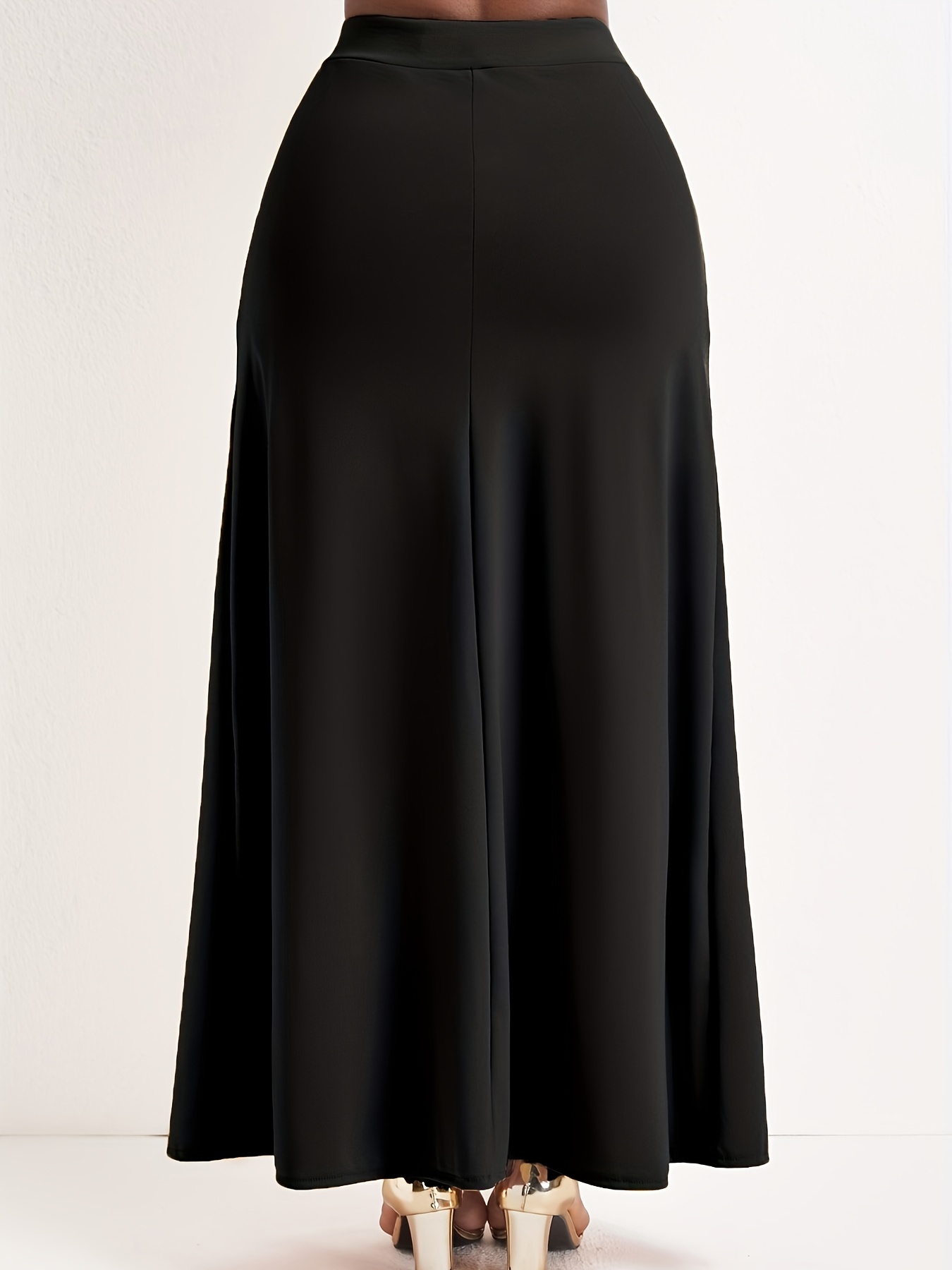 Black Jersey High Waist Maxi skirt