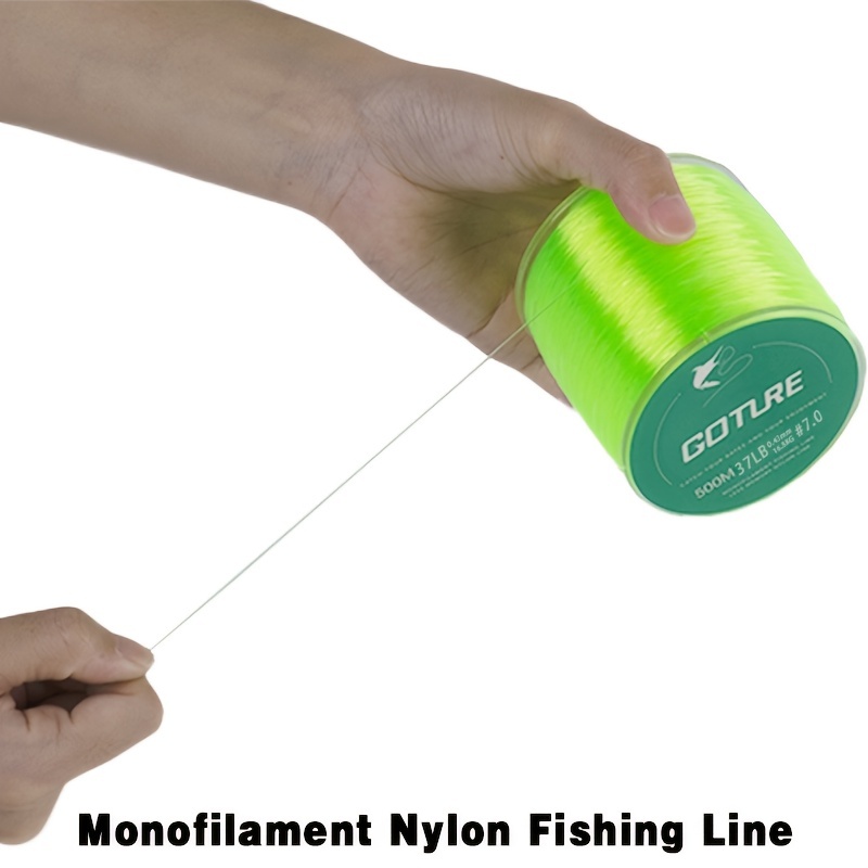 MOMPLUS Fishing Line 547Yds/500m-Nylon Monofilament Ultimate Strength  Abrasion Resistant Leader Line DIY Tool Orange Mono Fishing Line 10LB /0.33mm/547Yds