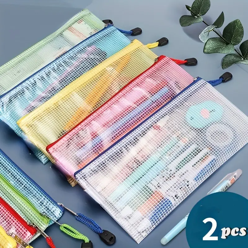 Pencil Case Plastic Pencil Pouches Zipper Pencil Bags - Temu