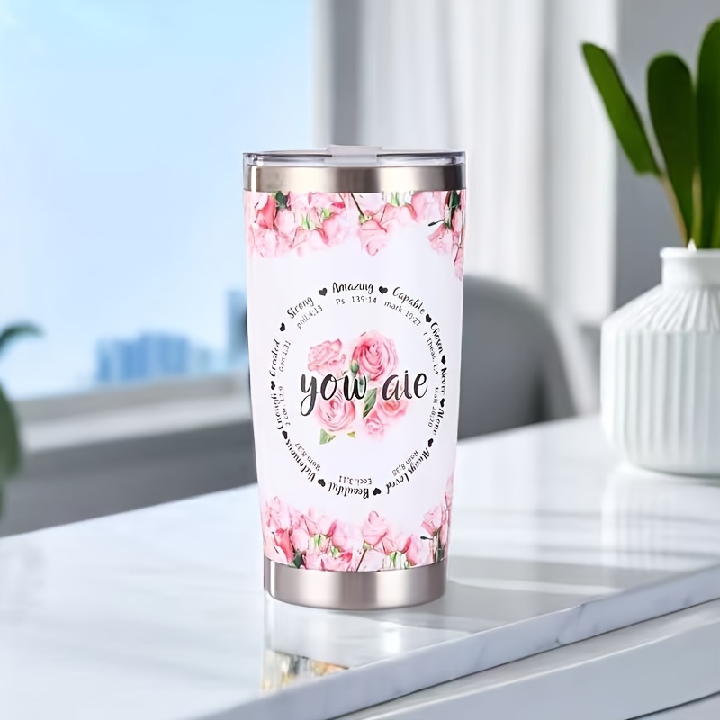 Tumbler With Inspirational Quote Plants 20oz Stainless Steel