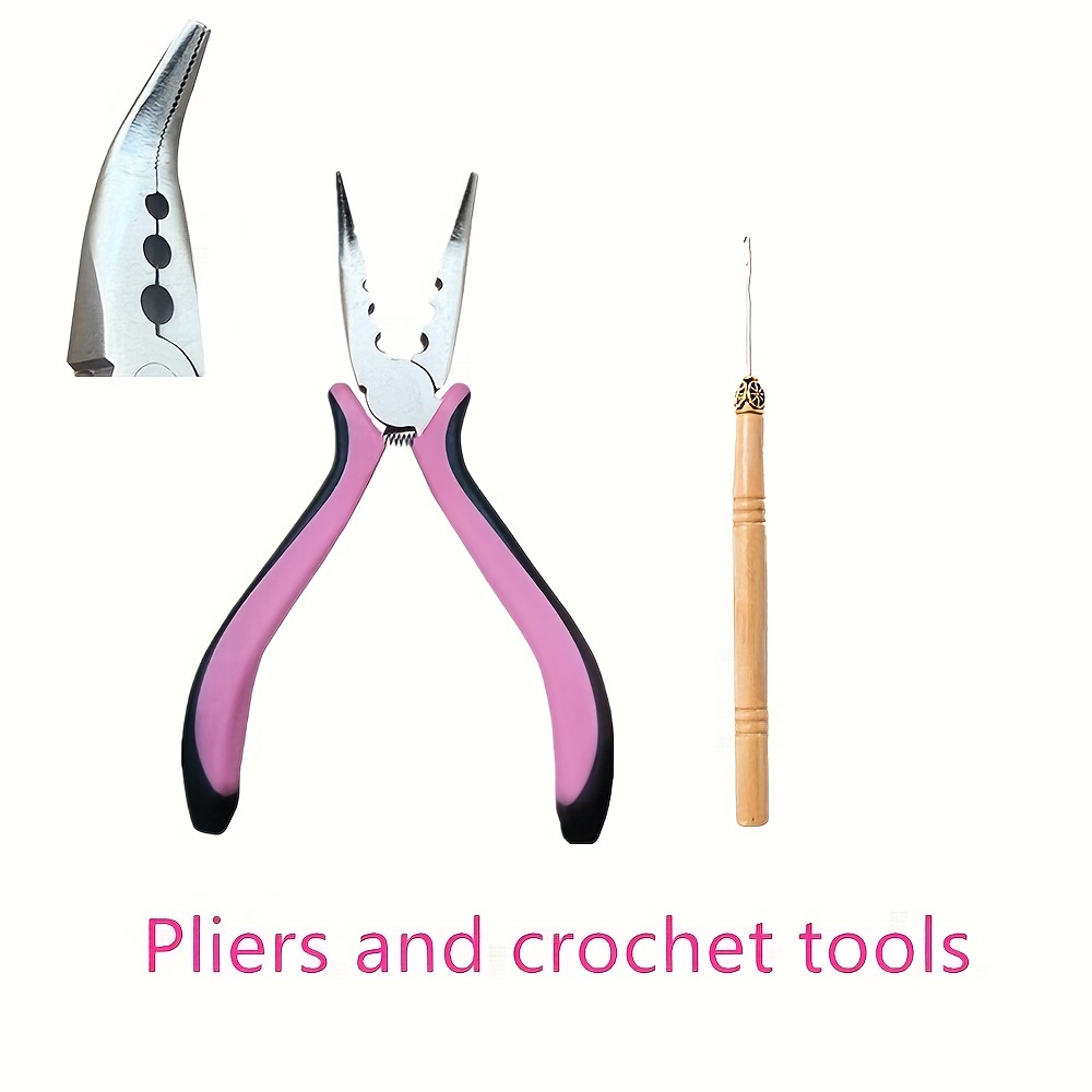 Hair Extension Kit Pliers Pulling Hook Bead Device Tool Kits And