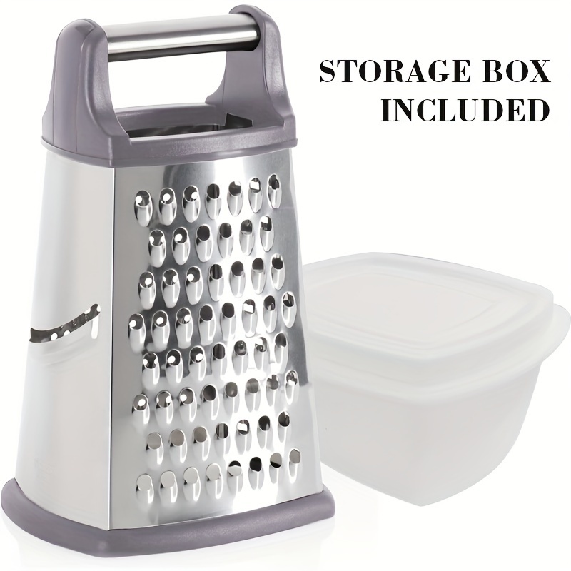 Double sided Cheese Grater With Food Storage Container And - Temu